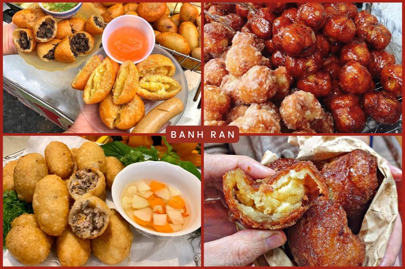 Banh Ran (Vietnamese Fried Balls) in Hanoi, Vietnam